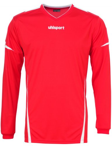 uhlsport Camiseta Team Manga Larga, Todo el año, Unisex, Color Rojo/Blanco, tamaño XL