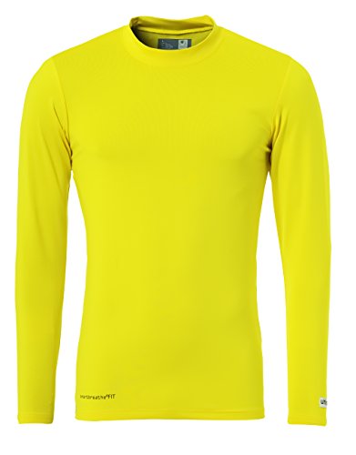 Uhlsport Distinction Colors Baselayer Camiseta de Manga Larga, HombreAmarillo (Lime Yellow), XL