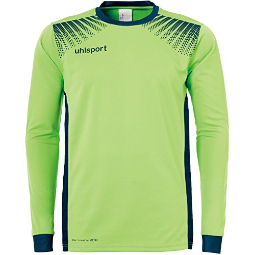 uhlsport Goal Camiseta de Portero de Manga Larga, Hombre, Verde Flash/petróleo, L