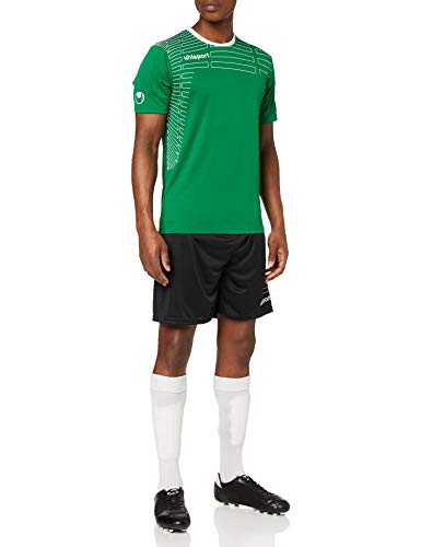 Uhlsport Match Team Kit S/S Camiseta de equipación de fútbol, Hombre, Verde (Lagune/Blanco), 3XS