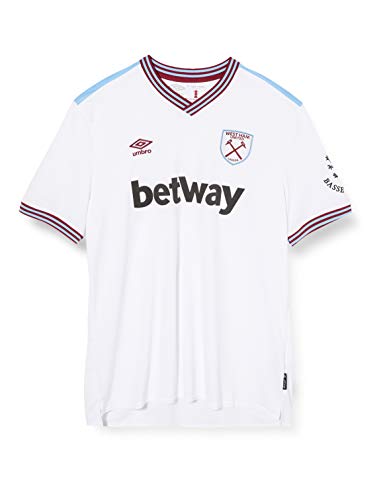 Umbro West Ham Away Jersey S/S para Hombre, Camiseta West Ham Away S/S, Hombre, Color Kit, tamaño S