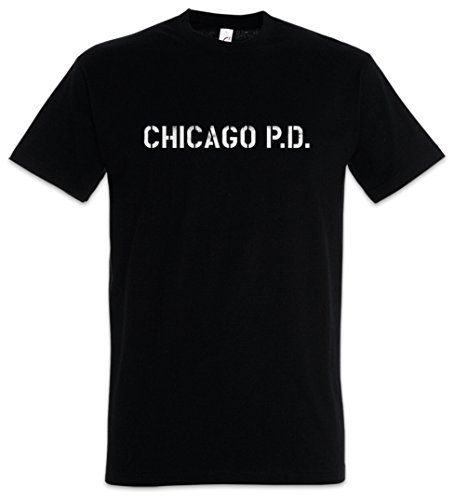 Urban Backwoods Chicago P.D. Camiseta De Hombre T-Shirt Negro Talla 5XL