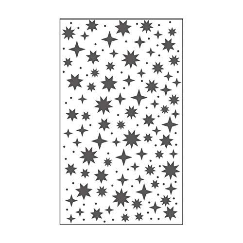 Vaessen Creative Mini Carpeta de Embossing, Cielo Estrellado, para Agregar Textura y Dimensión a Páginas de Scrapbook, Tarjetas y Otras Manualidades de Papel, 7,6 x 12,7 cm