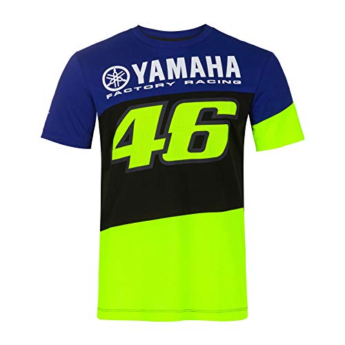 Valentino Rossi VR46 M1 Yamaha T-Shirt Camiseta, Blau, X-Large 116cm/46in Chest para Hombre