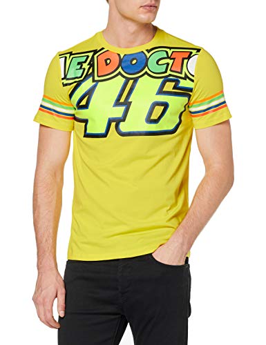 Valentino Rossi Vrmts305501001 - Camiseta Vr46, The Doctor Hombre, Amarillo, L 110 cm/43 in Chest