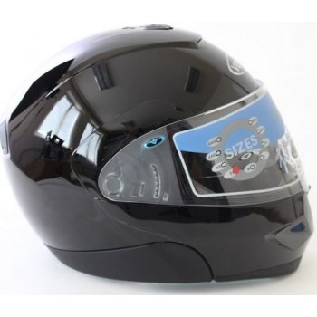 Vemar moto casco modelo JIANO tamaño XL negro brillante