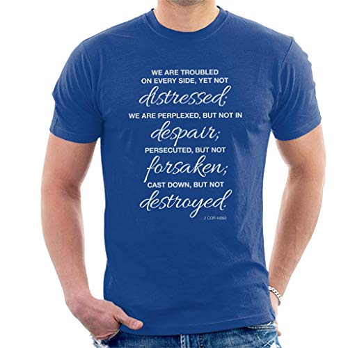 We Are Troubled On Every Side New Testament Quote Men's T-Shirt