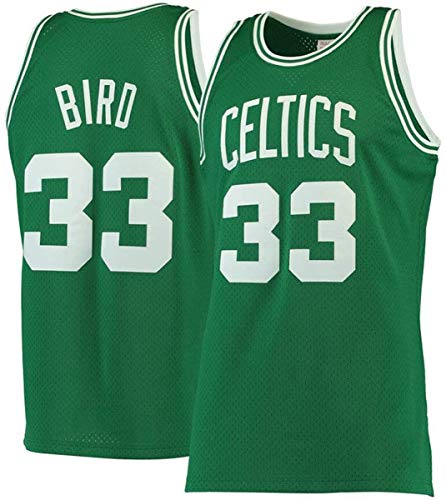 WSWZ Camiseta De Baloncesto para Hombre De La NBA - Celtics 33# Camisetas De La NBA De Larry Bird - Chalecos Casuales Unisex Camisetas Deportivas Camisetas Sin Mangas,A,XXL(185~190CM/95~110KG)