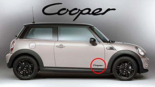 X4 - Adhesivo de vinilo para ruedas y carrocería para Mini Cooper John Cooper Works (Negro)