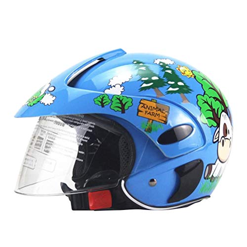 Yeyll Casco de bicicleta para niños, casco de moto infantil, casco de motocicleta para niños, medio casco, motocicleta eléctrica, casco de seguridad ligero para niños de 3 a 8 años