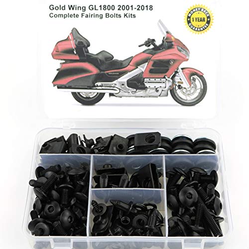 YUQINN Moto Partes For HONDA GL1800 GOLDWING 2001-2018 completo carenado completo Tornillos Kit de Tornillos Tuercas velocidad de la motocicleta de cubierta lateral OEM de acero del estilo