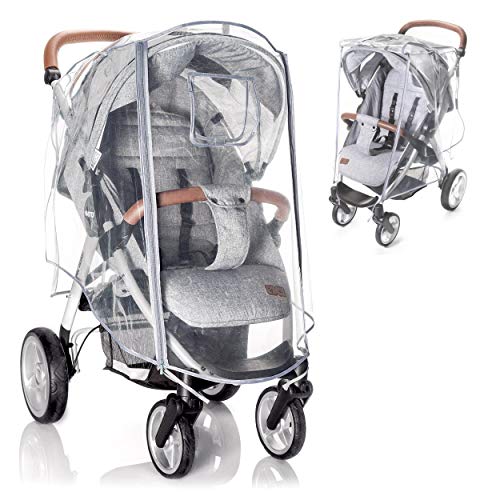 Zamboo Plastico Lluvia Silla Paseo Universal con ventana de contacto - Burbuja Lluvia/Protector Lluvia Carro bebe con cremallera frontal para abrir, transparente, sin contaminantes Zamboo Plastico Lluvia Silla Paseo Universal con ventana de contacto - Burbuja Lluvia/Protector Lluvia Carro bebe con cremallera frontal para abrir, transparente, sin contaminantes