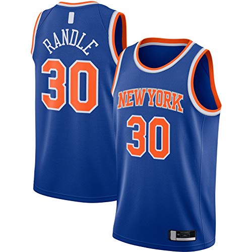 ZHINV Julius Randle - Camiseta de baloncesto para exteriores con bordado de Nueva York #30 2020/21, color azul, azul, S