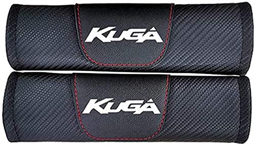 2 Piezas Almohadillas para Cinturón de Seguridad, para Ford Kuga, Hombreras Carbono Accesorios Interiores de Coche Cuero