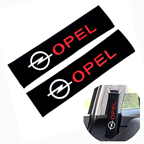 2 Piezas Fibra Carbono CocheAlmohadillas para cinturón de seguridad Protector de cinturón de seguridad, para Opel OPC Astra G H J Corsa D Insignia Mokka Zafira B