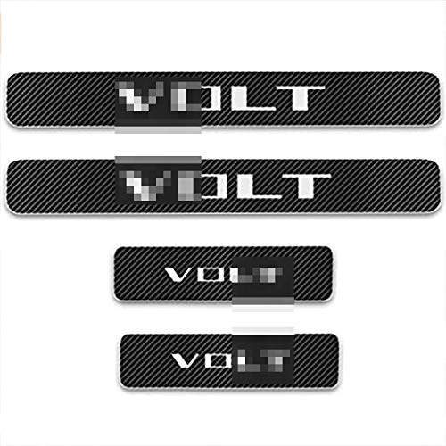 4 piezas de placas de protección para el alféizar de la puerta de fibra de carbono del coche para Chevrolet Volt, acceso de protectores antideslizantes