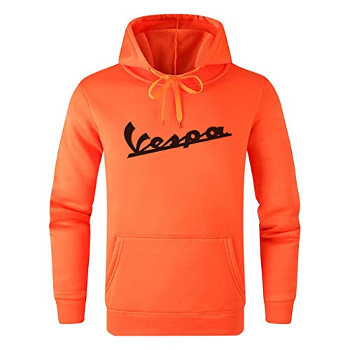 ACEGI Vespa Logo patrón Sport and Leisure Chaqueta suéter con Capucha algodón Color sólido Estilo