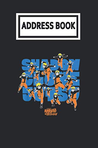 Address Book: Naruto Shippuden Shadow Clone Jutsu Telephone & Contact Address Book with Alphabetical Tabs. Small Size 6x9 Organizer and Notes with A-Z Index for Women Men