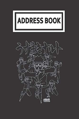 Address Book: Naruto Shippuden Shadow Clones Outline Telephone & Contact Address Book with Alphabetical Tabs. Small Size 6x9 Organizer and Notes with A-Z Index for Women Men