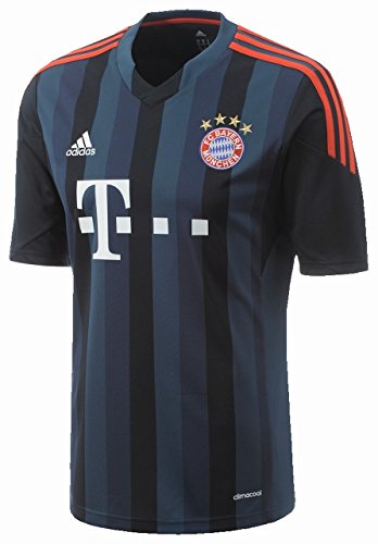 adidas - Camiseta Deportiva, diseño de la Tercera equipación del Bayern de Múnich (Temporada 13/14) Azul satell/Poppy Talla:Medium adidas - Camiseta Deportiva, diseño de la Tercera equipación del Bayern de Múnich (Temporada 13/14) Azul satell/Poppy Talla:Medium