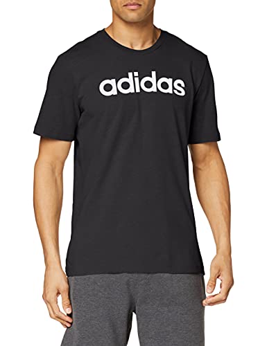 adidas Essentials Linear Logo tee Camiseta, Hombre, Negro (Black/White), 3XL