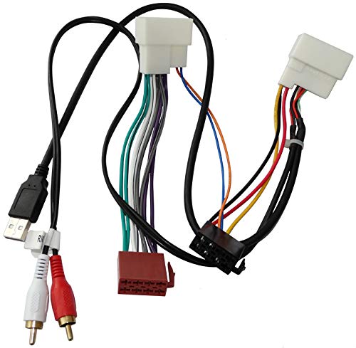 AERZETIX - Adaptador Cable - Enchufe ISO USB RCA - para autoradio - C40120