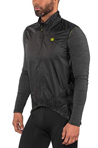 Alé Cycling Guscio - Chaleco de ciclismo para hombre (talla XXL), color negro