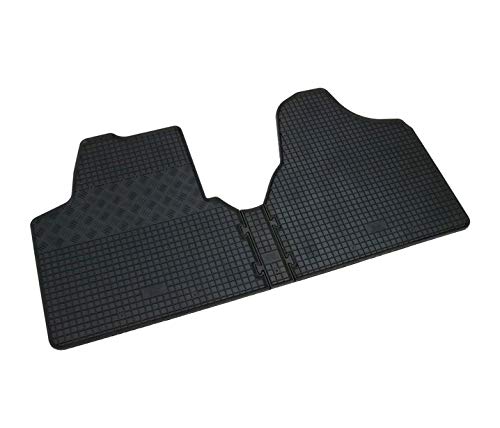 Alfombrillas de goma negra para coche VD545 para todo tipo de clima, sin olor, juego de 3 piezas, accesorios para coche compatibles con Citroen Jumpy Fiat Scudo Peugeot Expert 2007 2008 2009 2010 2011