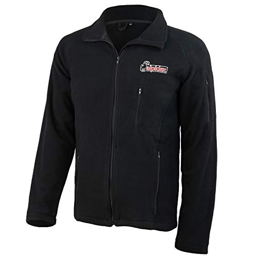 ALPIDEX Chaqueta de Forro Polar para Hombre, Ligera Chaqueta con Cremallera, Tamaño:M, Color:Negro