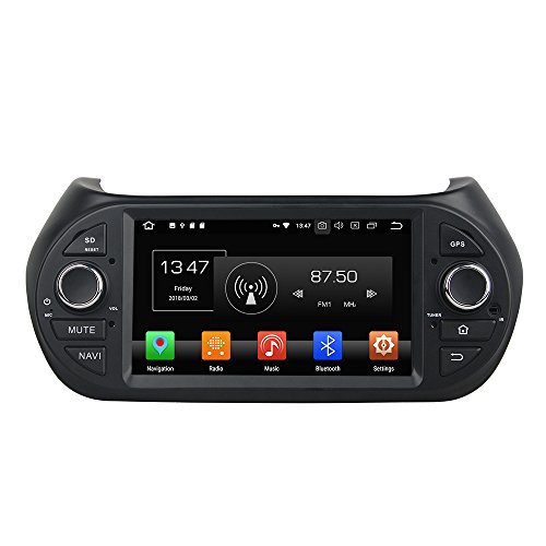 Android 10 Ocho nucleos Ram 4G ROM de 32 GB Autorradio GPS Navegación DVD Reproductor Multimedia Control del Volante Unidad Principal Estéreo porFiat Fiorino Fiat Citroen Nemo Peugeot Bipper