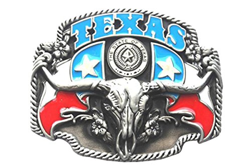 Bai You Mei Hombres Estado de Texas Cowboy Bandera Negro Hebillas de Cinturón