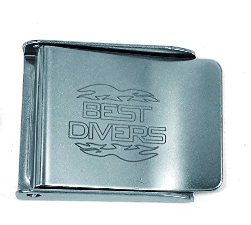 Best divers FI0102Q - Hebilla para cinturón, Color Plateado