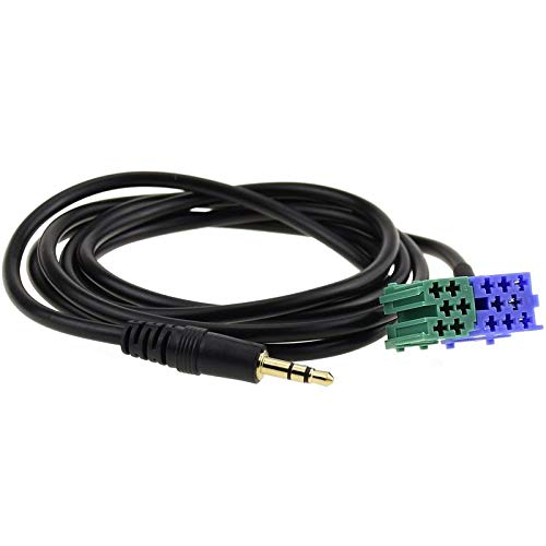 Cable AUX para Coche Fiat Bravo de 2007 Autoradio Visteon Conector Mini ISO Jack Macho 3.5mm Cable AUX para Coche Fiat Bravo de 2007 Autoradio Visteon Conector Mini ISO Jack Macho 3.5mm