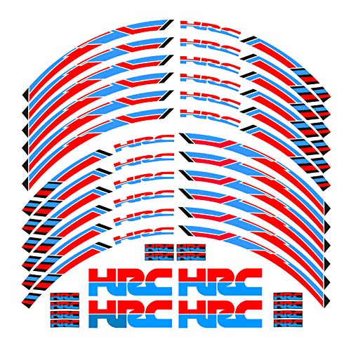 Calcomanías de Las calcomanías de la Rueda de la Motocicleta Pegatinas Reflectantes Rim Rayas 17 Pulgadas para Honda Racing HRC CBR250RR CBR400RR CBR600RR CBR1000RR Pegatinas para Moto
