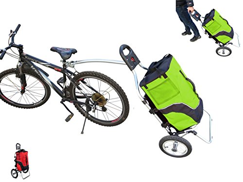 Carro Polironeshop Geko para bicicleta, ideal pra llevar la compra y como portabultos para cicloturismos, verde