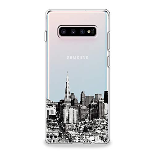 CasesByLorraine Compatible con Galaxy S10 Funda, San Francisco City View transparente flexible TPU Gel suave Funda protectora para Samsung Galaxy S10 6.1" (2019)