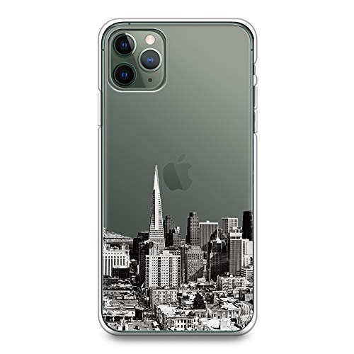 CasesByLorraine Compatible con iPhone 11 Pro Max, San Francisco City View transparente flexible TPU gel suave cubierta protectora para iPhone 11 Pro Max 6.5 pulgadas (2019)