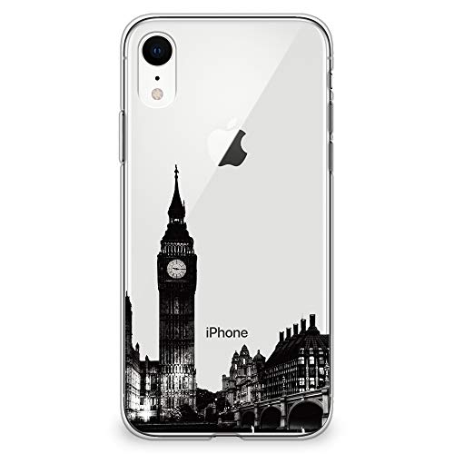 CasesByLorraine Compatible con iPhone XR, London City Big Ben transparente flexible de gel suave de TPU para iPhone XR de 6.1 pulgadas (2018)