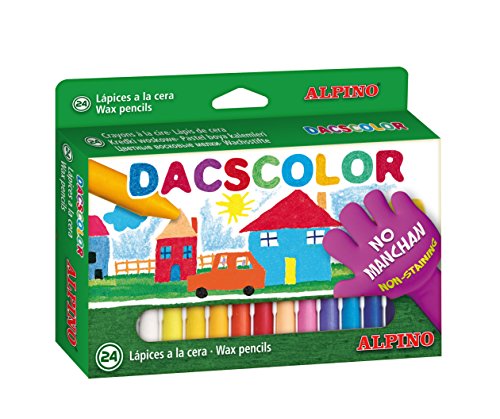 Ceras Dacs 24 colores Alpino - Ceras para Niños - Caja de Ceras de Colores para Material Escolar - Semiblandas, No Manchan, Resistentes, Colores Vivos, Forma Circular 12mm (DC050295) Ceras Dacs 24 colores Alpino - Ceras para Niños - Caja de Ceras de Colores para Material Escolar - Semiblandas, No Manchan, Resistentes, Colores Vivos, Forma Circular 12mm (DC050295)