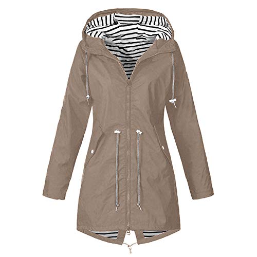 Chaqueta con capucha cálida amplia para mujer, chaqueta de lluvia pura al aire libre, impermeable con capucha cortavientos