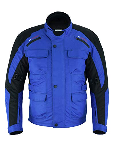 Chaqueta para hombre 600D Cordura Cordura Textil extraíble CE blindado agua/impermeable acolchada ajustable chaqueta transpirable forro de malla – Original diseño clásico abrigo de moto Chaqueta para hombre 600D Cordura Cordura Textil extraíble CE blindado agua/impermeable acolchada ajustable chaqueta transpirable forro de malla – Original diseño clásico abrigo de moto