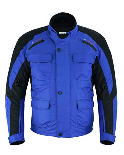 Chaqueta para hombre 600D Cordura Cordura Textil extraíble CE blindado agua/impermeable acolchada ajustable chaqueta transpirable forro de malla – Original diseño clásico abrigo de moto