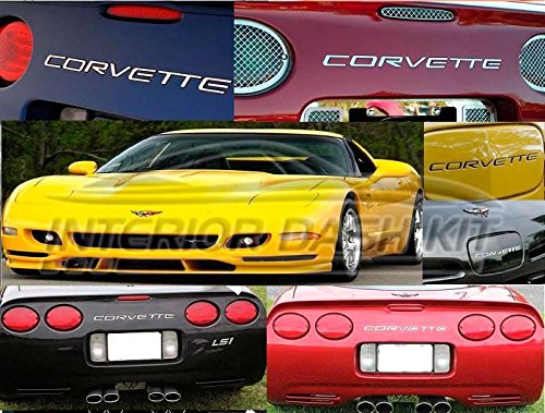 Chevrolet Chevy Corvette C5 C5 C5 Cromado Exterior Pegatina de Inserciones Cartas del Emblema de la Insignia del Recorte 1997 1998 1999 2000