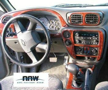 Chevrolet Chevy Trailblazer Interior de Madera del Burl Dash Juego de Acabados Set 2002 2003 2004 2005