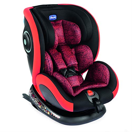 Chicco Silla de Auto Seat4Fix Poppy Red - Sillas de Coche, Grupo 0+/1/2/3, Unisex