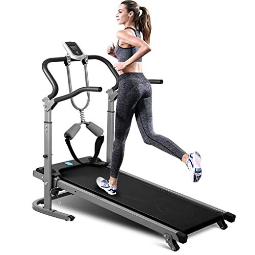 Cinta de correr, plegable multifuncional versión larga/ensanchada de cinta de correr manual que absorbe los golpes, se puede mover en ambas direcciones, máquina para caminar para correr, máquina para