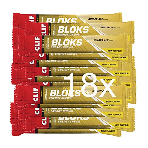 Clif Bar Shot Bloks Energy Chews Ginger/Jengibre - Ositos de goma energéticos (18 unidades)