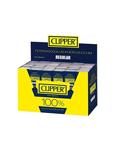 Clipper Filtros de tamaño regular para fumar puntas de alquitrán por Sky Online Shopping (48 paquetes de 10 cajas completas)