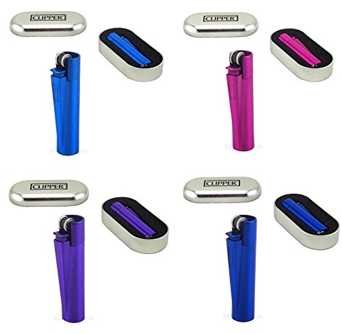 Clipper-Mechero, diseño de Mini Metal Colors-Gas Lighter, morado