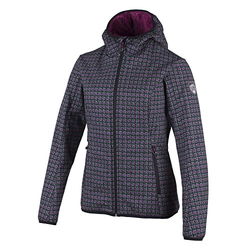 CMP Mujer Chaqueta Woman Fix Hood 3 a22566, Mujer, Color Graffite-Berry-Leaf-Nero, tamaño 40
